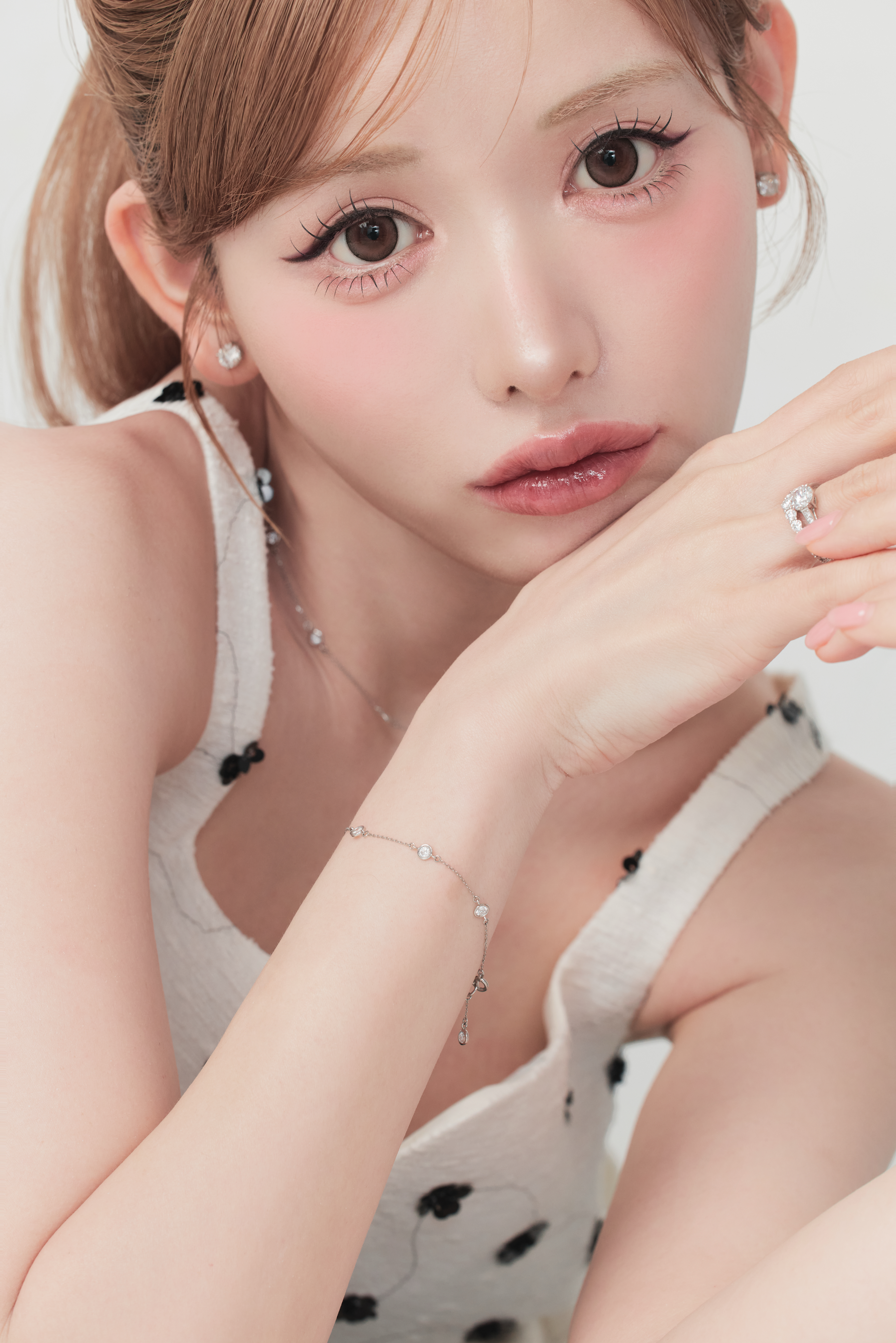 ペアシェイプリング １ct/１line ハーフエタニティ